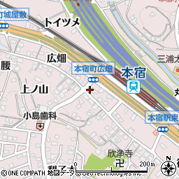 愛知県岡崎市本宿町一里山4周辺の地図