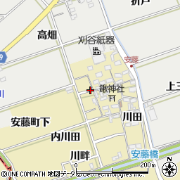 愛知県岡崎市安藤町郷西周辺の地図