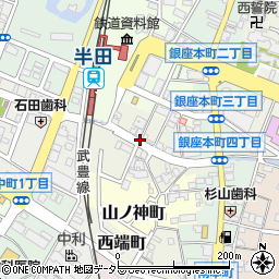 愛知県半田市新川町周辺の地図