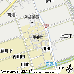 愛知県岡崎市安藤町郷西47周辺の地図
