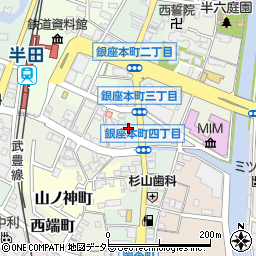 愛知県半田市銀座本町4丁目5周辺の地図