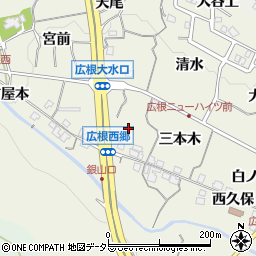 兵庫県川辺郡猪名川町広根西郷周辺の地図