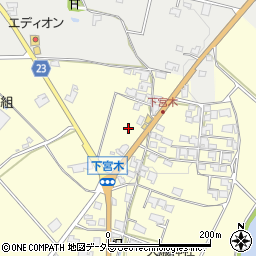 兵庫県加西市下宮木町389周辺の地図