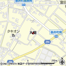 愛知県安城市藤井町大畑周辺の地図