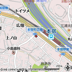 愛知県岡崎市本宿町一里山3周辺の地図