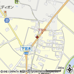 兵庫県加西市下宮木町427周辺の地図