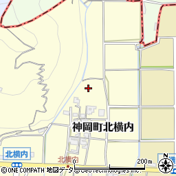 兵庫県たつの市神岡町北横内周辺の地図
