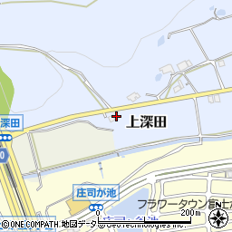 兵庫県三田市上深田388周辺の地図