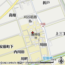 愛知県岡崎市安藤町郷西60周辺の地図