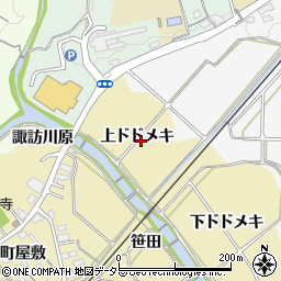 愛知県新城市野田上ドドメキ周辺の地図