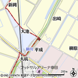 愛知県額田郡幸田町高力出崎周辺の地図