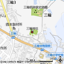 三輪神社周辺の地図