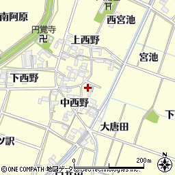 愛知県岡崎市福岡町中西野61周辺の地図