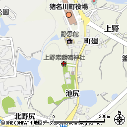 上野素盞鳴神社周辺の地図