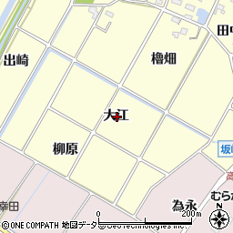 愛知県額田郡幸田町坂崎大江周辺の地図