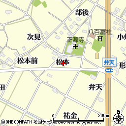 愛知県額田郡幸田町坂崎松本周辺の地図