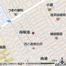 京都府宇治市小倉町南堀池周辺の地図