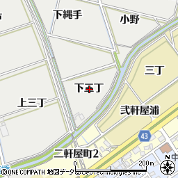 愛知県岡崎市福桶町下三丁周辺の地図