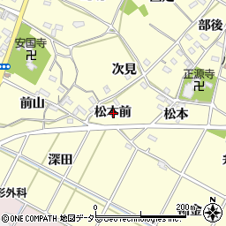 愛知県額田郡幸田町坂崎松本前周辺の地図