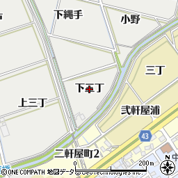 愛知県岡崎市福桶町（下三丁）周辺の地図
