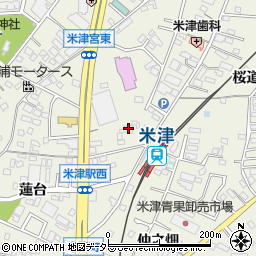 愛知県西尾市米津町久手周辺の地図