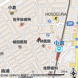 京都府宇治市小倉町西浦82-21周辺の地図