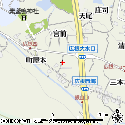 兵庫県川辺郡猪名川町広根上代周辺の地図