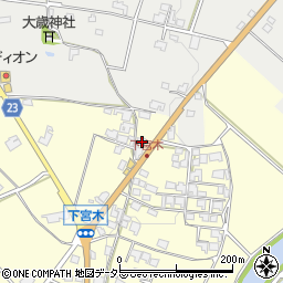 兵庫県加西市下宮木町375周辺の地図