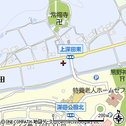兵庫県三田市上深田396周辺の地図