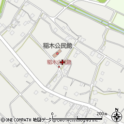 愛知県新城市稲木周辺の地図