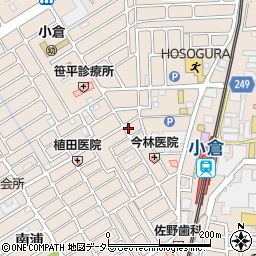京都府宇治市小倉町西浦82-11周辺の地図