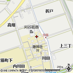 愛知県岡崎市安藤町郷西65周辺の地図
