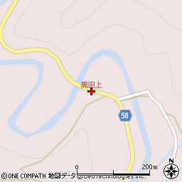 黒田上周辺の地図