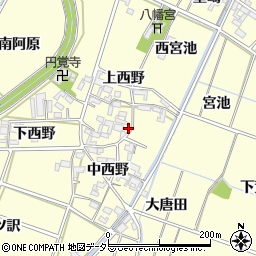 愛知県岡崎市福岡町中西野67周辺の地図