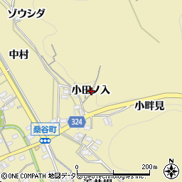 愛知県岡崎市桑谷町小田ノ入周辺の地図