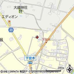 兵庫県加西市下宮木町379周辺の地図