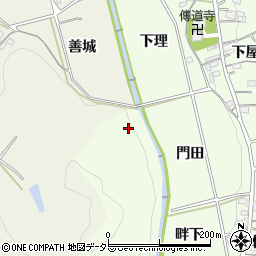愛知県岡崎市山綱町野下周辺の地図