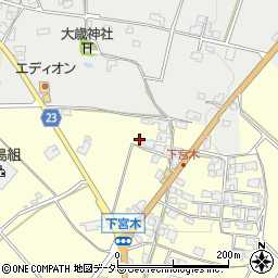 兵庫県加西市下宮木町381周辺の地図