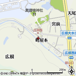 兵庫県川辺郡猪名川町広根東郷周辺の地図
