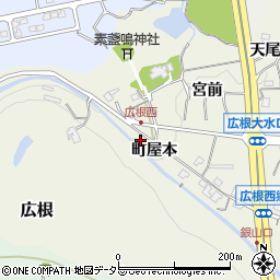 兵庫県猪名川町（川辺郡）広根（東郷）周辺の地図