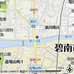 碧南市役所　新川ポンプ場周辺の地図