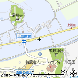 兵庫県三田市上深田338周辺の地図