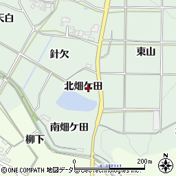 愛知県額田郡幸田町長嶺北畑ケ田周辺の地図