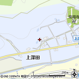 兵庫県三田市上深田327周辺の地図