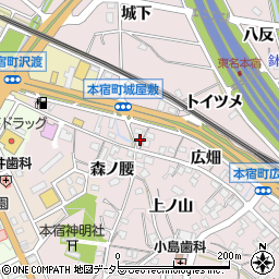 愛知県岡崎市本宿町城屋敷9周辺の地図