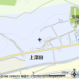 兵庫県三田市上深田342周辺の地図