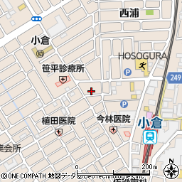 京都府宇治市小倉町西浦68周辺の地図