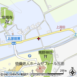 兵庫県三田市上深田211周辺の地図