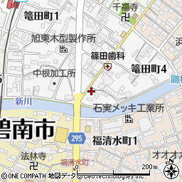 愛知県碧南市篭田町4丁目90周辺の地図