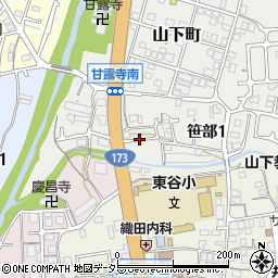 兵庫県川西市笹部1丁目5周辺の地図